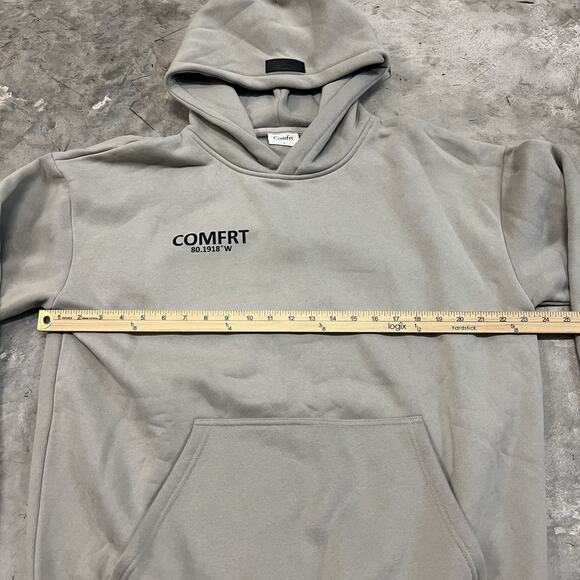 Comfrt Coordinate Hoodie Stone Gray Color Unisex Size Large - Picture 3 of 6